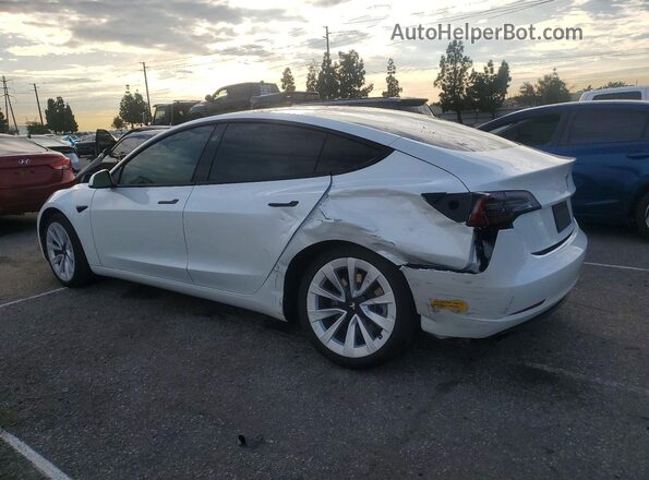 5YJ3E1EAXMF100944 2021 TESLA MODEL Белый Задняя левая четверть