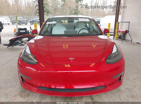 5YJ3E1EB0MF046904 2021 TESLA MODEL 3 Красный Вид задней части салона