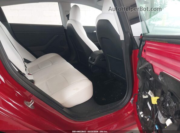 5YJ3E1EB0MF046904 2021 TESLA MODEL 3 Красный Вид наклейки с VIN-кодом