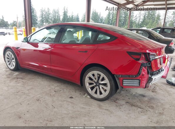 5YJ3E1EB0MF046904 2021 TESLA MODEL 3 Красный Задняя левая четверть