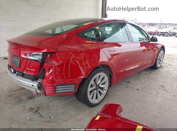 5YJ3E1EB0MF046904 2021 TESLA MODEL 3 Красный Задняя правая четверть