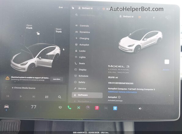 5YJ3E1EB0MF858395 2021 TESLA MODEL 3 White 