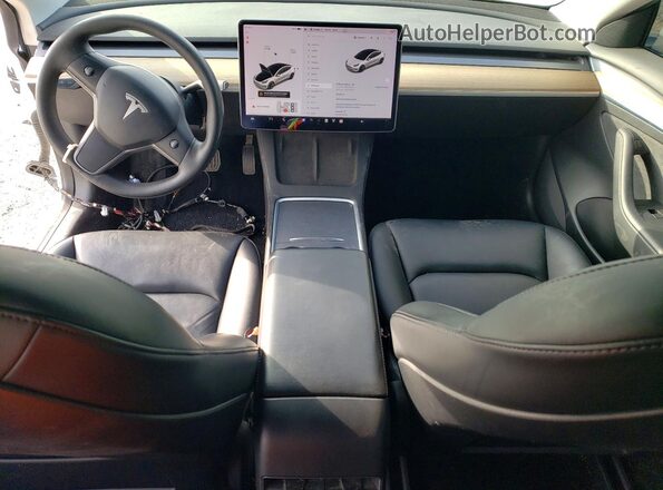5YJ3E1EB1MF010087 2021 TESLA MODEL White Առջևի վահանակի տեսք