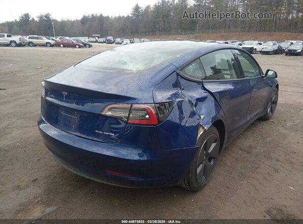 5YJ3E1EB1MF050329 2021 TESLA MODEL 3 Blue Trasero derecho