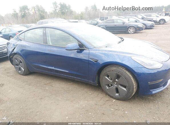 5YJ3E1EB1MF050329 2021 TESLA MODEL 3 Blue Vista interior trasera