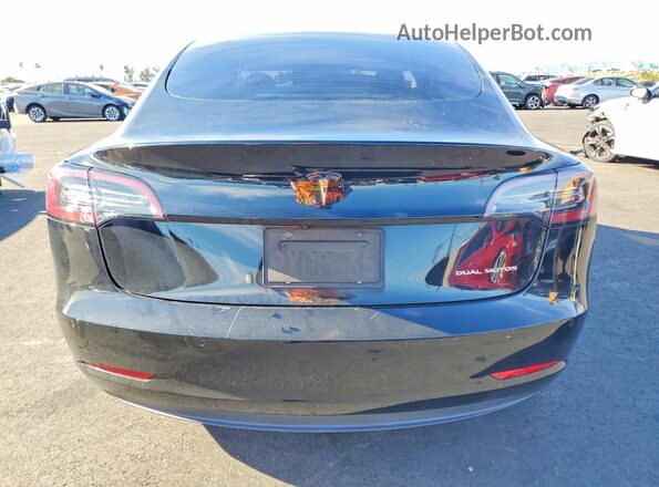 5YJ3E1EB2MF004315 2021 TESLA MODEL Black Widok z tyłu
