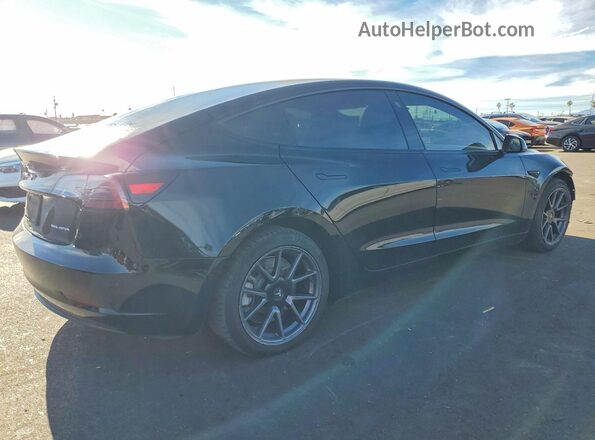 5YJ3E1EB2MF004315 2021 TESLA MODEL Black Tył prawy