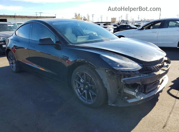 5YJ3E1EB2MF004315 2021 TESLA MODEL Black Przód prawy