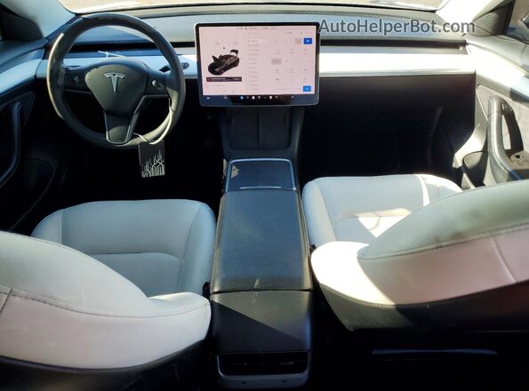 5YJ3E1EB2MF004315 2021 TESLA MODEL Black Widok deski rozdzielczej