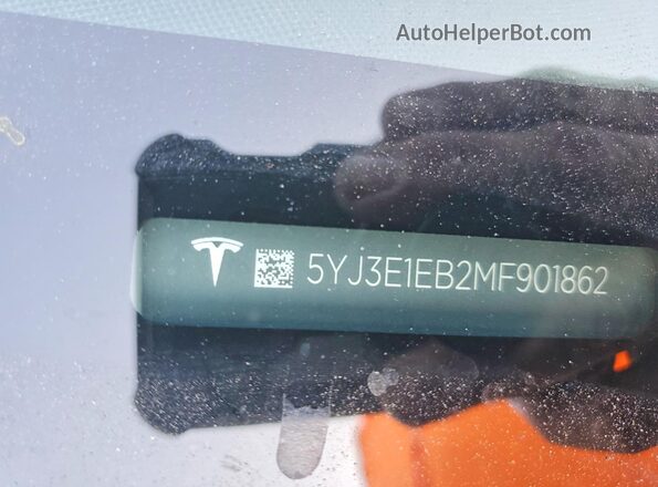 5YJ3E1EB2MF901862 2021 TESLA MODEL Black Շարժիչի բաժամունքի տեսք
