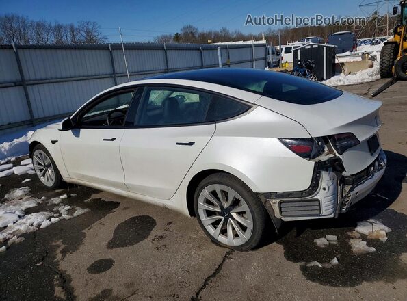 5YJ3E1EB2MF906768 2021 TESLA MODEL Белый Задняя левая четверть