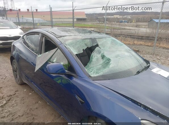 5YJ3E1EB2PF600299 2023 TESLA MODEL 3 Blue Вид щитка приладів