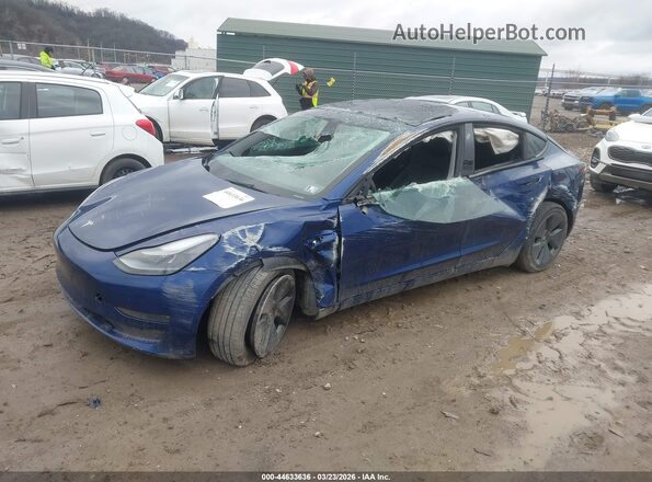 5YJ3E1EB2PF600299 2023 TESLA MODEL 3 Blue Передня ліва чверть