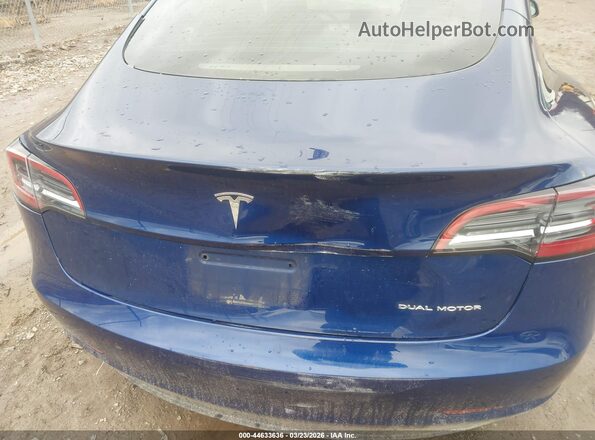5YJ3E1EB2PF600299 2023 TESLA MODEL 3 Blue Вид задньої частини салону