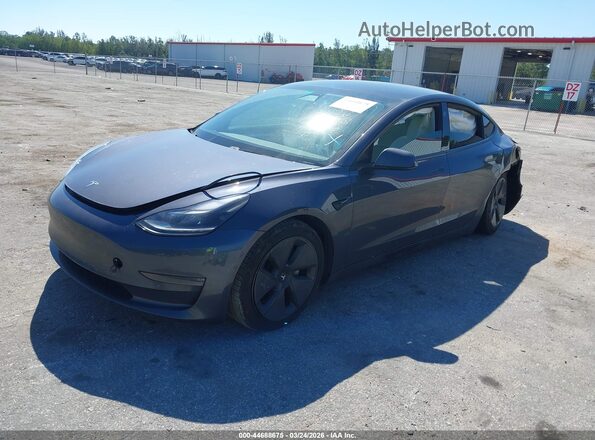 5YJ3E1EB3MF047397 2021 TESLA MODEL 3 Gray Przód lewy