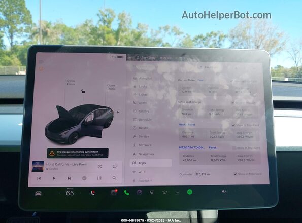 5YJ3E1EB3MF047397 2021 TESLA MODEL 3 Gray Widok tylnych siedzeń