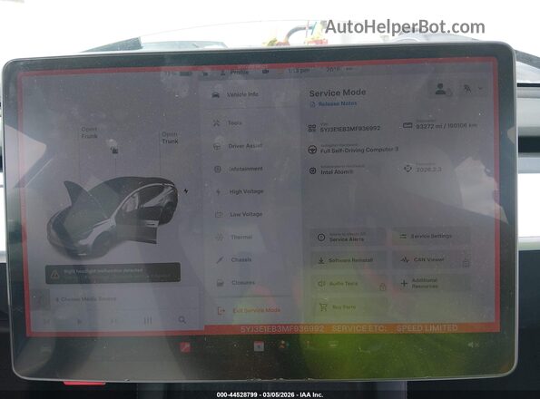 5YJ3E1EB3MF936992 2021 TESLA MODEL 3 White 