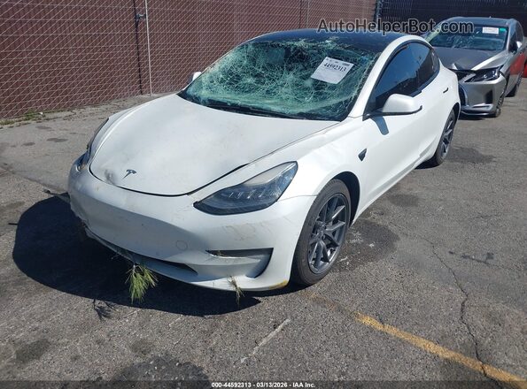 5YJ3E1EB4MF855483 2021 TESLA MODEL 3 White Przód lewy
