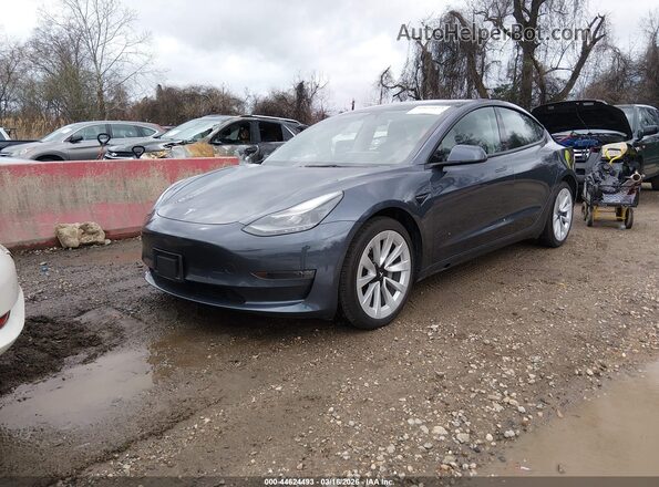 5YJ3E1EB4NF246654 2022 TESLA MODEL 3 Синий Передняя левая четверть