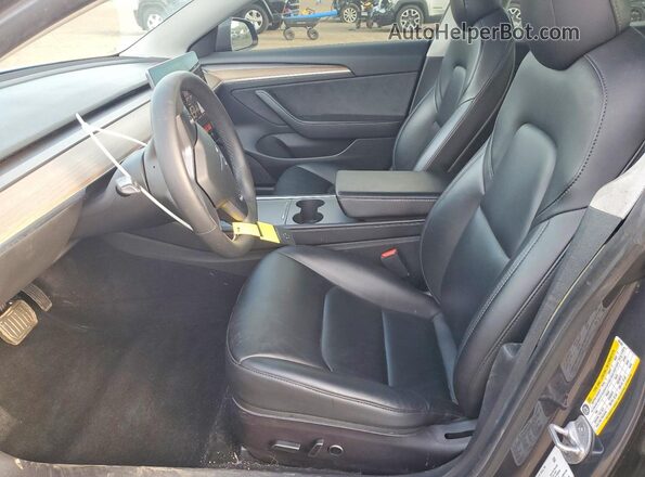 5YJ3E1EB5MF065383 2021 TESLA MODEL Серый Вид салона спереди