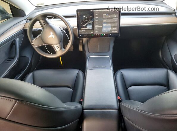 5YJ3E1EB5MF065383 2021 TESLA MODEL Серый Вид панели приборов