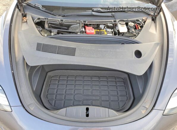 5YJ3E1EB5MF065383 2021 TESLA MODEL Серый Вид задней части салона