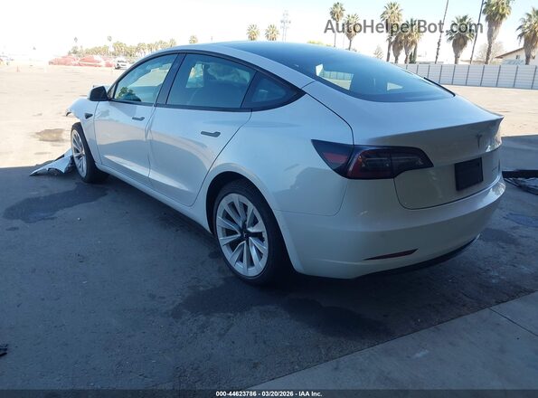 5YJ3E1EB5MF070132 2021 TESLA MODEL 3 White Tył lewy