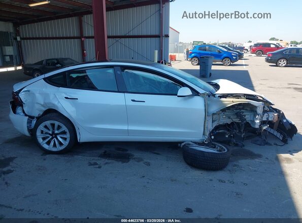 5YJ3E1EB5MF070132 2021 TESLA MODEL 3 White Widok wnętrza z tyłu