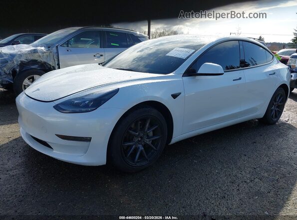 5YJ3E1EB5NF328294 2022 TESLA MODEL 3 White წინა მარცხენა ხედი სამი მეოთხედიდან