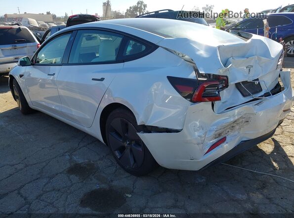 5YJ3E1EB6MF004303 2021 TESLA MODEL 3 White Задня ліва чверть