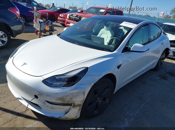 5YJ3E1EB6MF004303 2021 TESLA MODEL 3 White Передня ліва чверть