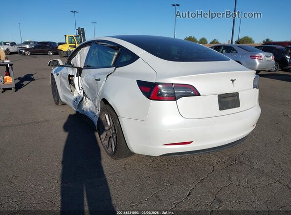 5YJ3E1EB6MF054540 2021 TESLA MODEL 3 Белый Задняя левая четверть