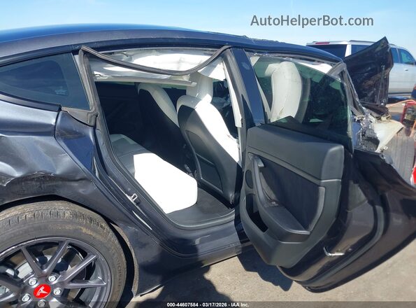 5YJ3E1EB6NF129187 2022 TESLA MODEL 3 Black Widok naklejki z numerem VIN