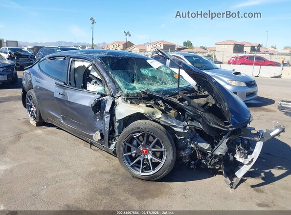 5YJ3E1EB6NF129187 2022 TESLA MODEL 3 Black Widok z przodu