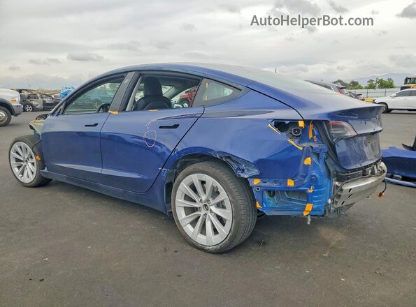 5YJ3E1EB7MF015326 2021 TESLA MODEL Blue Tył lewy
