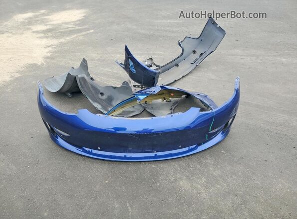 5YJ3E1EB7MF015326 2021 TESLA MODEL Blue Widok komory silnika