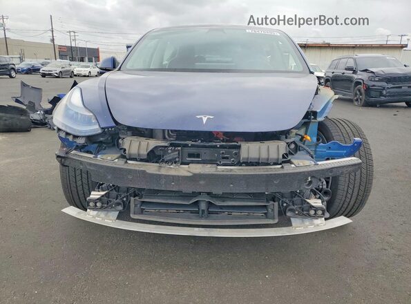 5YJ3E1EB7MF015326 2021 TESLA MODEL Blue Widok z przodu