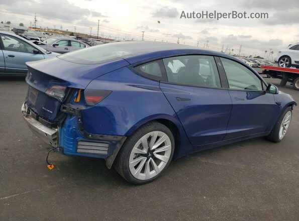 5YJ3E1EB7MF015326 2021 TESLA MODEL Blue Tył prawy