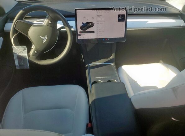 5YJ3E1EB7MF936977 2021 TESLA MODEL Black Dashboard view