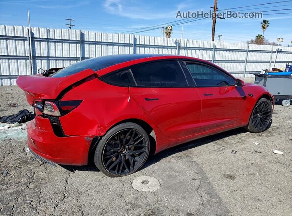 5YJ3E1EB7NF286369 2022 TESLA MODEL Красный Задняя правая четверть