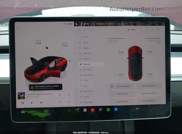 5YJ3E1EB7PF594404 2023 TESLA MODEL 3 Burgundy 