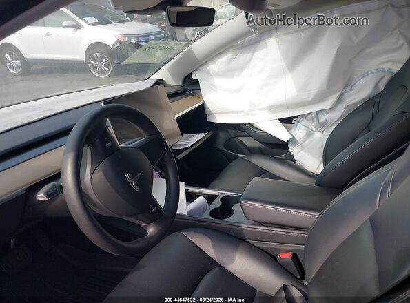 5YJ3E1EB8MF059464 2021 TESLA MODEL 3 Gray Widok wnętrza z przodu