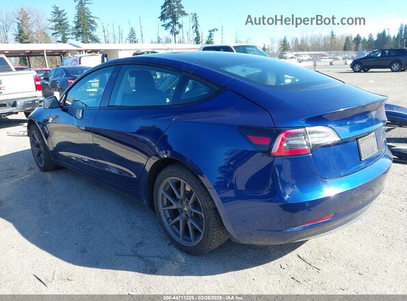 5YJ3E1EB8MF085482 2021 TESLA MODEL 3 Blue Trasero izquierdo