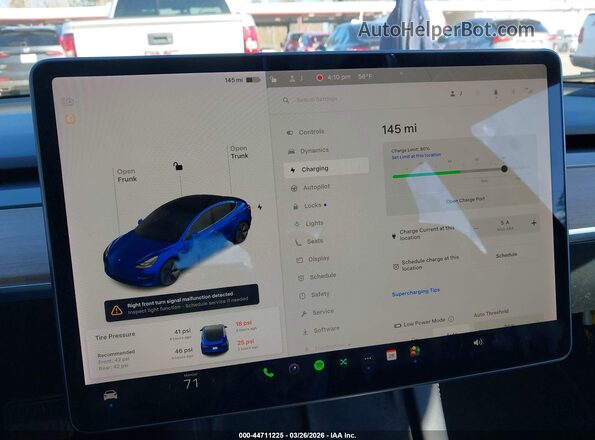 5YJ3E1EB8MF085482 2021 TESLA MODEL 3 Blue 