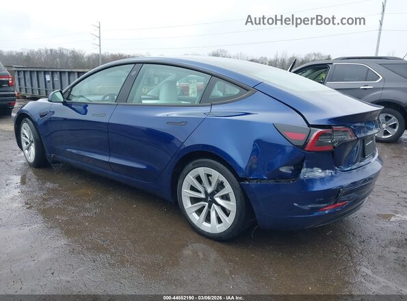 5YJ3E1EB8MF975433 2021 TESLA MODEL 3 Blue Tył lewy