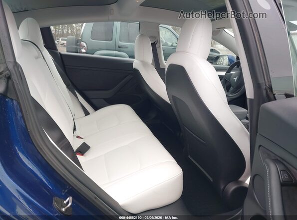 5YJ3E1EB8MF975433 2021 TESLA MODEL 3 Blue Widok naklejki z numerem VIN