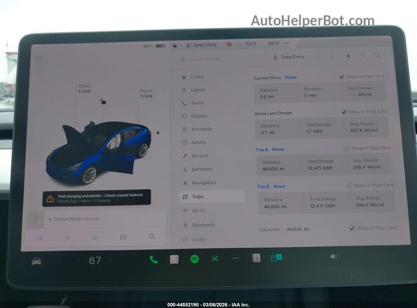 5YJ3E1EB8MF975433 2021 TESLA MODEL 3 Blue Widok tylnych siedzeń