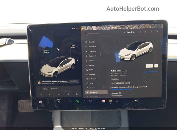 5YJ3E1EB9MF032578 2021 TESLA MODEL 3 White Widok tylnych siedzeń
