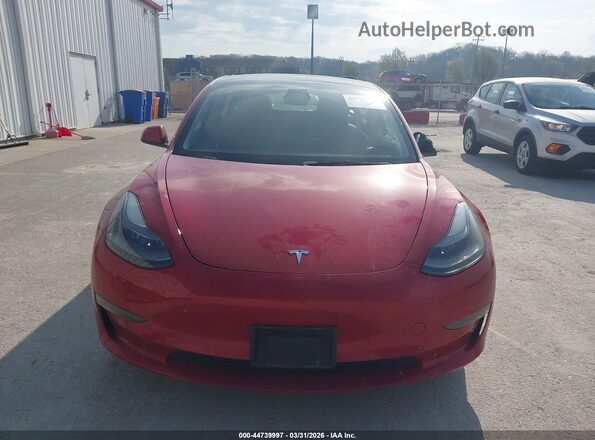 5YJ3E1EB9NF360813 2022 TESLA MODEL 3 Red Вид щитка приладів