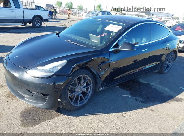 5YJ3E1EBXJF103198 2018 TESLA MODEL 3 Black Առջևի ձախ երեք քառորդ տեսարան